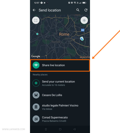 select Real-Time Location