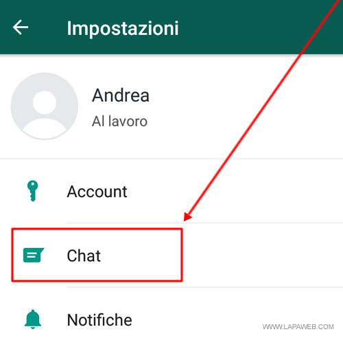 seleziono Chat